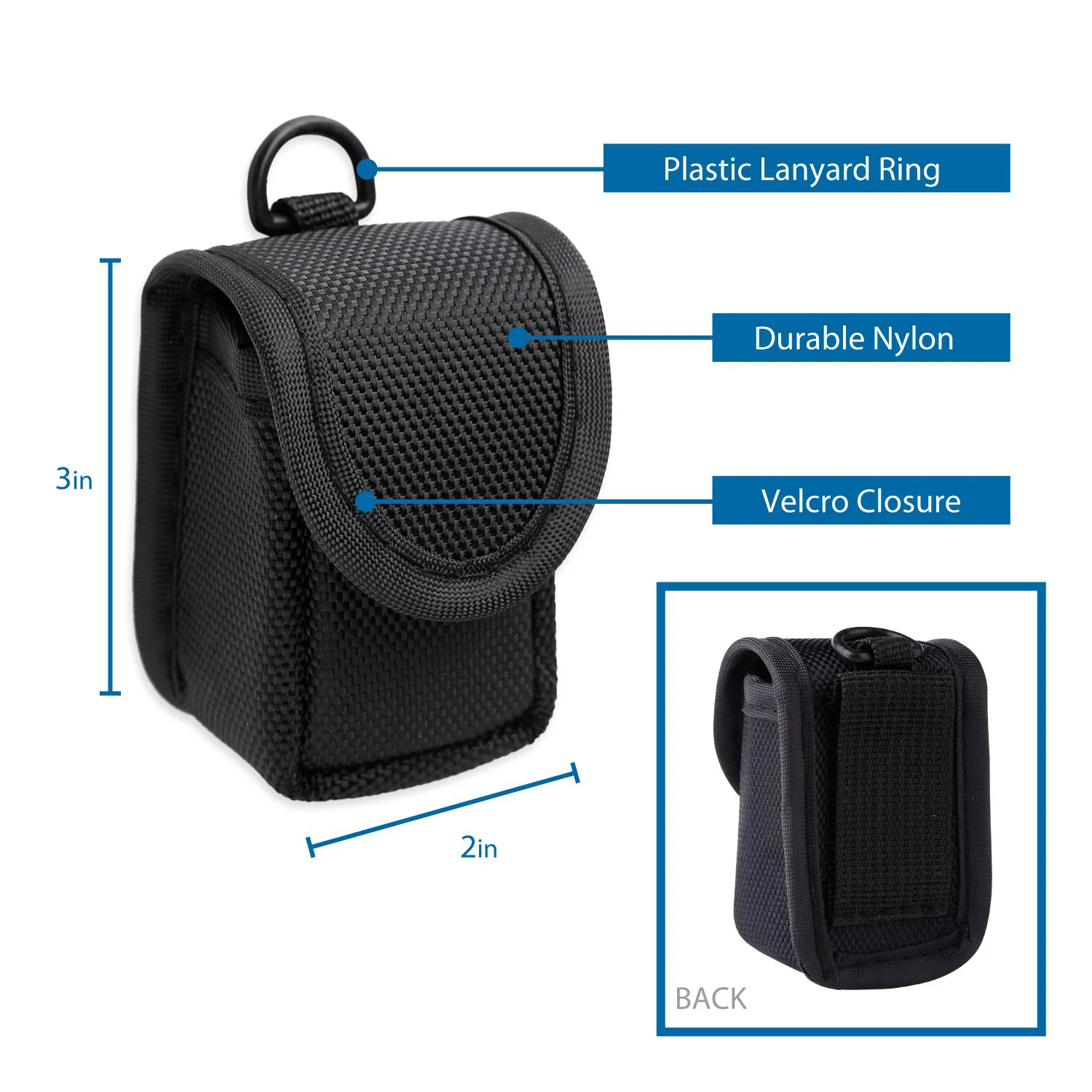 Pulsoximeter Case - Nylon O2 Saturation Monitor Case - SPO2 Pulsoximeter Carry Case - tragbar Oxygen Sensor Carry Pouch - Fingertip Oximeter Case